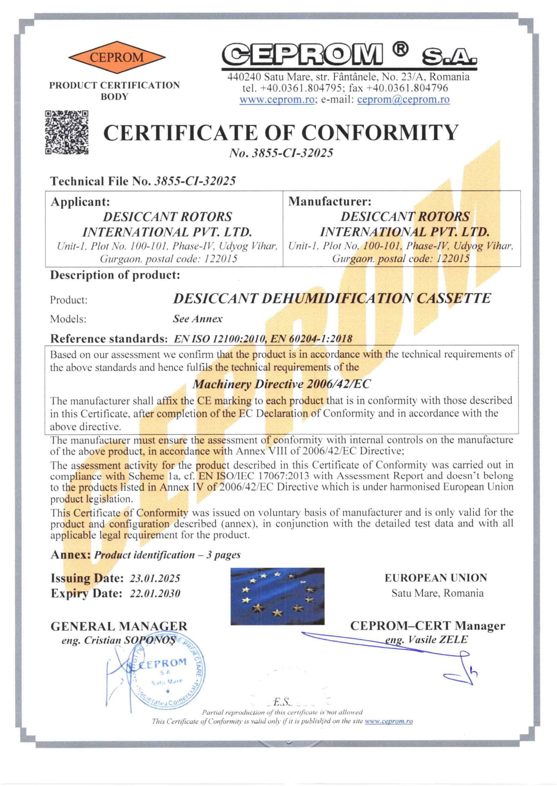 01_CE Certificate_3855-CI-32025 Dessiccant Dehumidification Cassette_page-0001