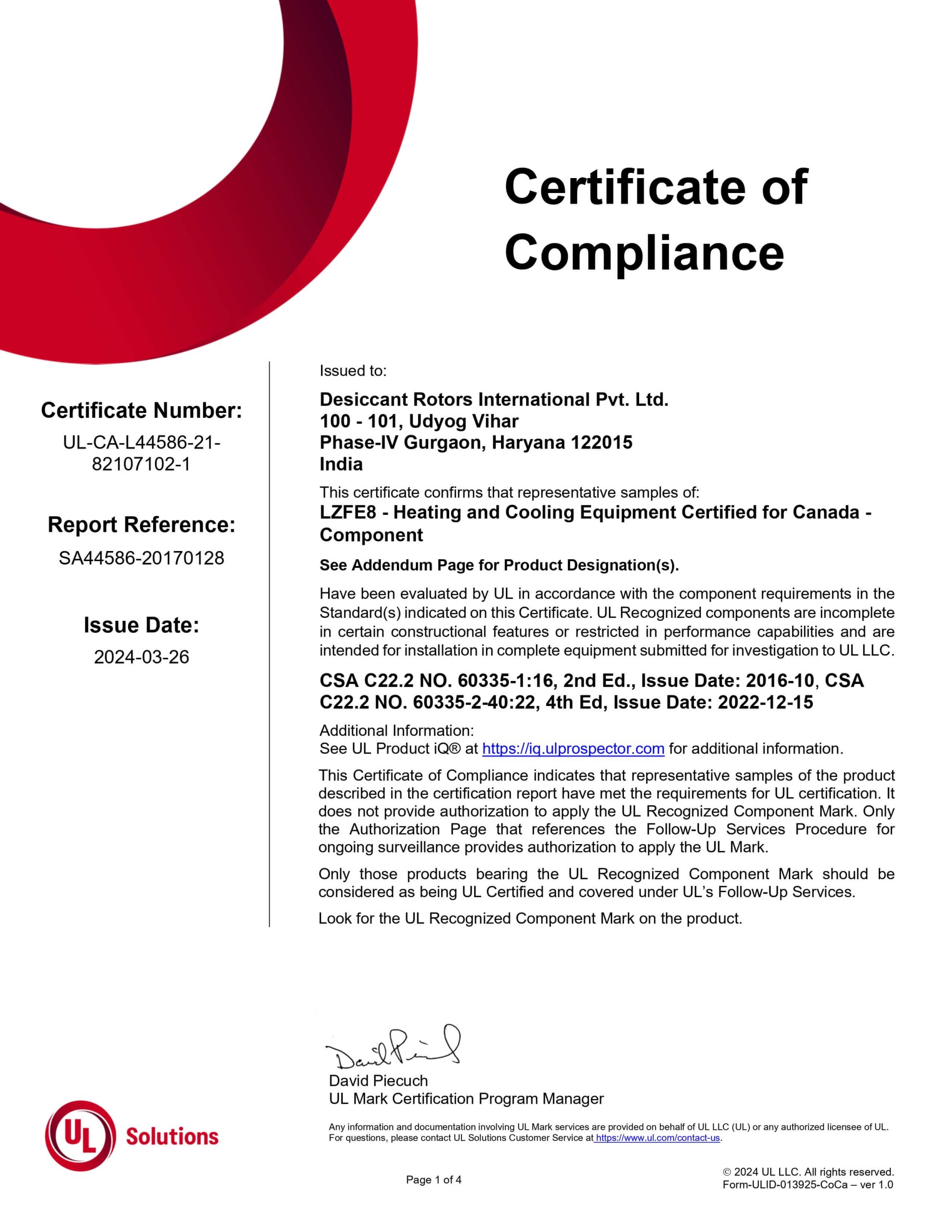 Certificate of Compliance_CSA C22.2 No